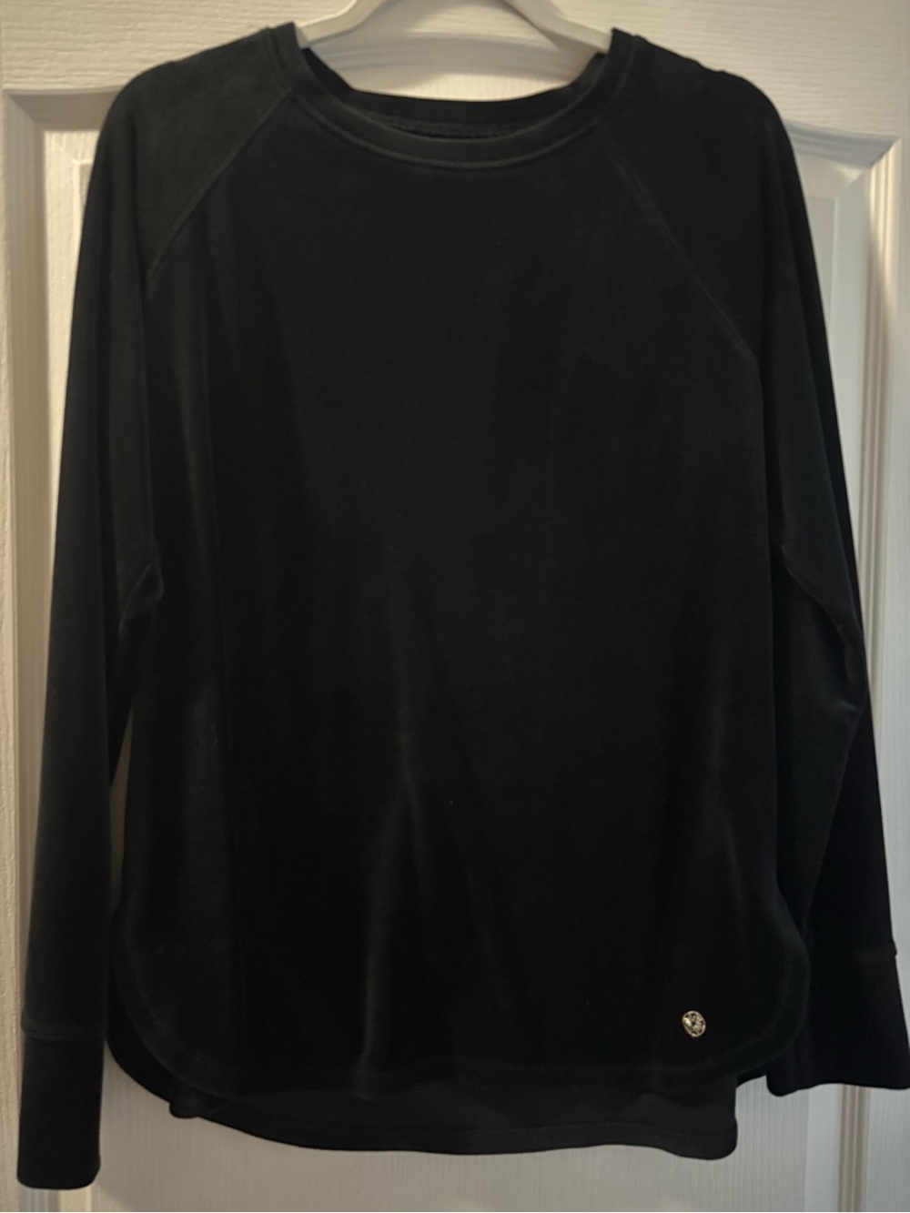 Lilly Pulitzer Onyx Black Blythe Velour Top